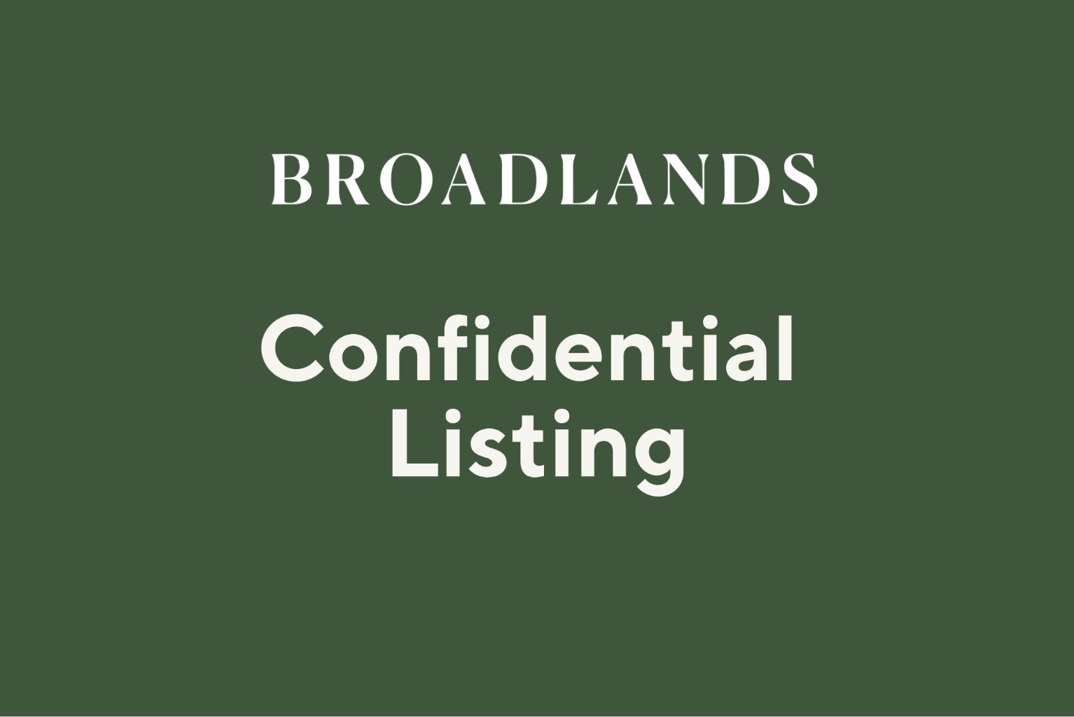 Confidential listing
